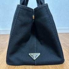 PRADA Canapa Tote Bag, Black (1BG642) #QY4YQZ