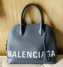 Balenciaga Top Handle Ville M Grey Shoulder Bag Handbag #QYI8SF