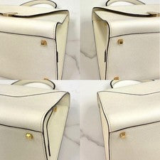 VALEXTRA Iside Large Leather 2-way White Women #QYGQMM