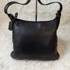 COACH Old Coach Shoulder Bag, Black, Made in USA #QY7IJY