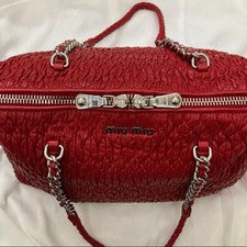 miu miu Miu Miu Nappa Crockett Matelasse Bag