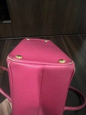 PRADA Saffiano 2-way Handbag Pink #QYBTKQ
