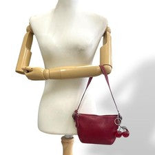 Old Coach Leather Red Accessory Pouch #QY3NXT