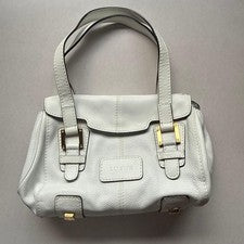LOEWE White Leather Handbag Gold HW H21 W31.5 D17 Osaka Dept #QYIFUN