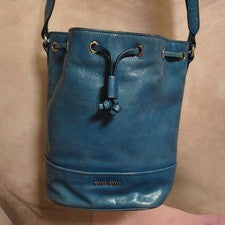 miu miu blue shoulder bag