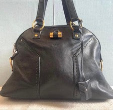 YVES SAINT LAURENT Muse Two Leather Tote Bag y2k #QYKETT