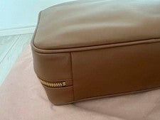 Miu Miu Leather Bow Tote Bag Brown Hard to Find Very Good Condition miumiu