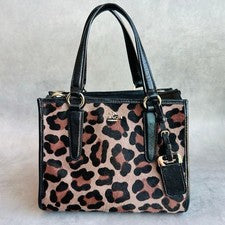 Y2K COACH Harako Leopard 2way Bag #QY7AY4