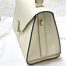 VALEXTRA Iside Medium White Calfskin 2-Way Bag Gold HW Women #QY5LCJ