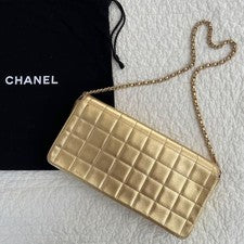 CHANEL Chanel Choco Bar Shoulder Bag, Gold