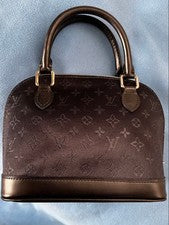 LOUIS VUITTON Satin Little Bag Black #QYA3U5