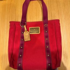 LOUIS VUITTON A4 size LOUIS VUITTON Antigua handbag, leather and Red #QYEUSJ