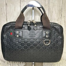GUCCI Shima GG Leather Sherry Line Handbag Briefcase #QY1ZX3