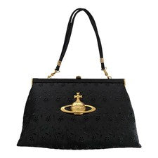 Vivienne Westwood handbag with cutwork design, black. #QY09KG