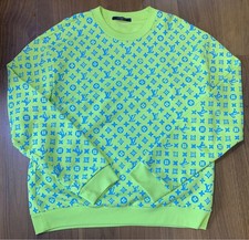 Louis Vuitton Rainbow Monogram Playground Sweatshirt XL Yellow Blue New