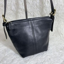 COACH Shoulder Bag, Leather, Black, Old Coach 4130 #QY2DIO