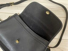 Old Coach Shoulder Bag 9790 Black Turnlock #QY8DLN