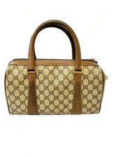 OLD GUCCI Sherry Line Mini Boston Bag with GG Pattern (Classic) #QYBF83