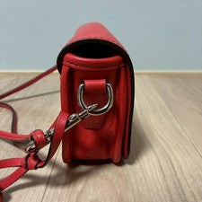 COACH Legacy Penny Shoulder Bag Leather, Red #QY6NNT