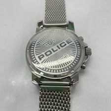 POLICE Quartz Watch JK00063 Silver/Green with Box #QYHSG9