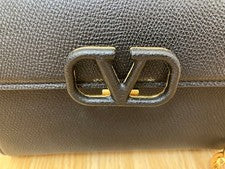 Valentino V-Sling Grain Calfskin Small Handbag #QYKUBQ