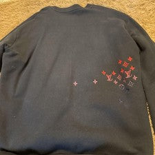 Louis Vuitton Gradient Logo Sweatshirt Black Oversized Authentic