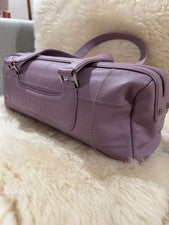CHANEL Chocolate Bar Handbag Gray Leather Women #QY4I66