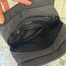 PRADA Prada Triangle Plate Handbag Tote Bag Black #QYDIGW