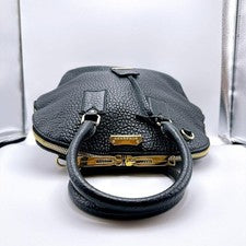 Burberry Leather 2-Way Handbag/Shoulder Bag, Black, Large Capacity #QYH6DZ