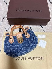 LOUIS VUITTON Denim Handbag Pretty M95020 Beige #QYF1Y8