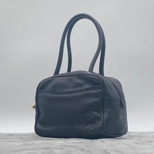 Loewe Anagram handbag, nappa leather, navy blue. #QY7QN1