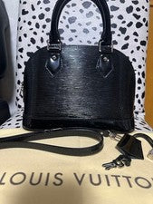 LOUIS VUITTON Alma Black Epi Leather Handbag #QYFW4N