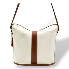 COACH Old Coach Shoulder Bag, White Leather #QYKLHD