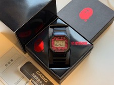 G-SHOCK DW-5600 watch, A Bathing Ape collaboration. #QY7338