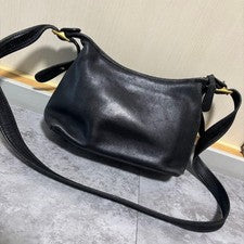 Old COACH Leather Shoulder Bag, Black #QYEDLL