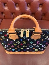 LOUIS VUITTON Monogram Handbag Black Monogram Canvas #QY7Y8R