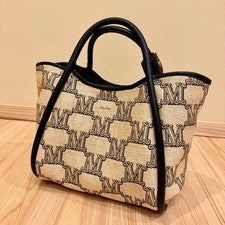 MaxMara Monogram 2-Way Handbag/Shoulder Bag - Marine #QYIVLC