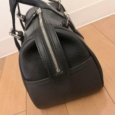 Burberry Leather Handbag, Black Mini Boston Bag #QY6VTM