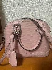 LOUIS VUITTON Alma BB Rose Ballerine 2-Way Handbag #QYG37O