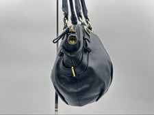 Y2K Coach Black Leather Handbag Mini Boston #QY1XRE