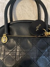 Lady Dior leather bag, black #QY2D9S