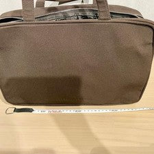 Miu Miu Nylon Boston Bag Tote Bag Brown