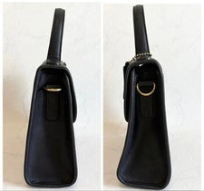 OLD COACH Shoulder Bag, Turnlock, 2-way, Black #QY1IKR