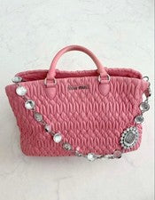 miumiu nappa crystal 2way tote bag