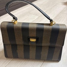 FENDI Pecan Pattern Kelly Line Handbag #QYETRG