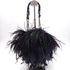 COACH Old Coach Feather Handbag, Clasp Closure, Black #QYEKP5