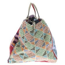 CHRISTIAN LOUBOUTIN Manila Cabas Denim Tote Bag Handbag Multicolor 31851 #QY8KO5