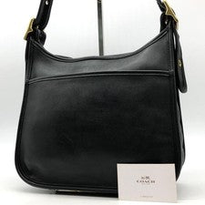Old Coach Shoulder Bag Matthew Healy Leather Black #QY90GV