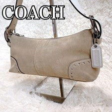 Old Coach Nubuck One-Shoulder Bag, Beige y2k #QY7IGX