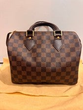 LOUIS VUITTON Damier Canvas Handbag Speedy 25 Women #QY4PZ8